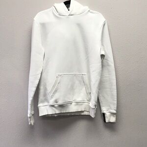 Stone Rose White Cotton Hoodie Sweatshirt